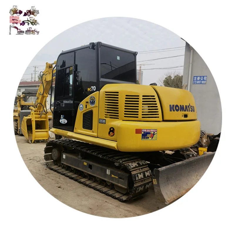 Japan made original Komatsu PC70-8 tracked digger with hydraulic thumb price low on sale in Shanghai