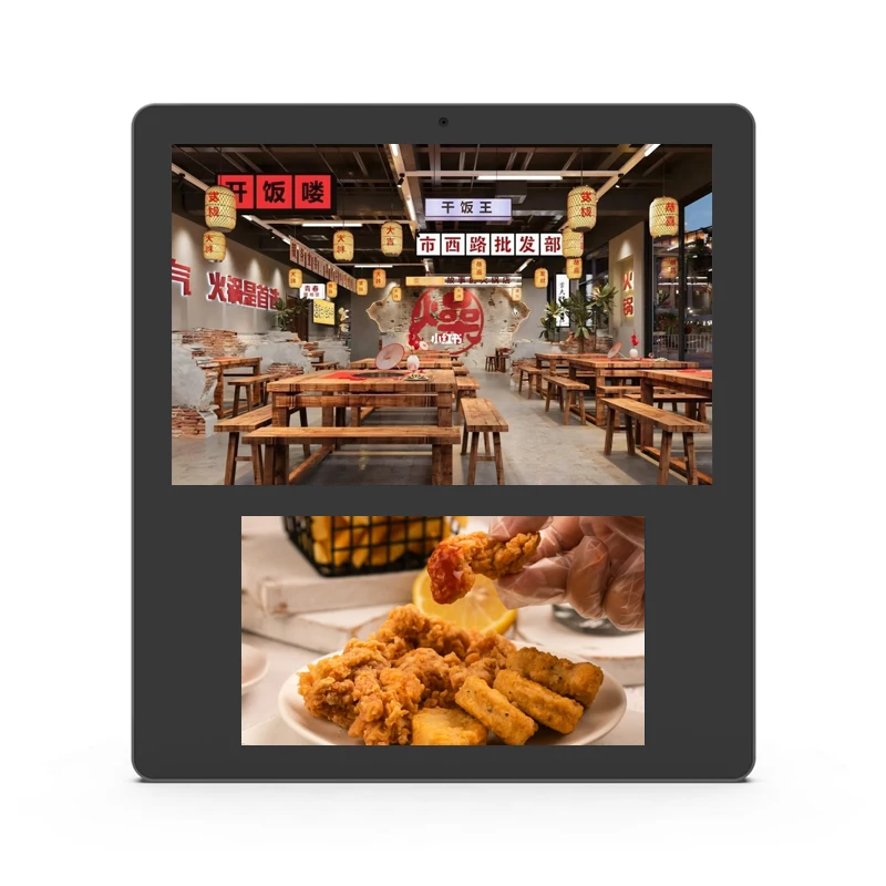 Factory Price Up and down split touch screen Digital Signage Android 11 Tablet PC for advertising