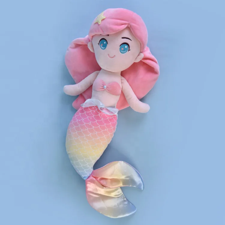 Custom Mermaid Princess Plush dolls multi-color Cute design Cartoon plush Mermaid toy Stuffed Toy For Girls kids Gift