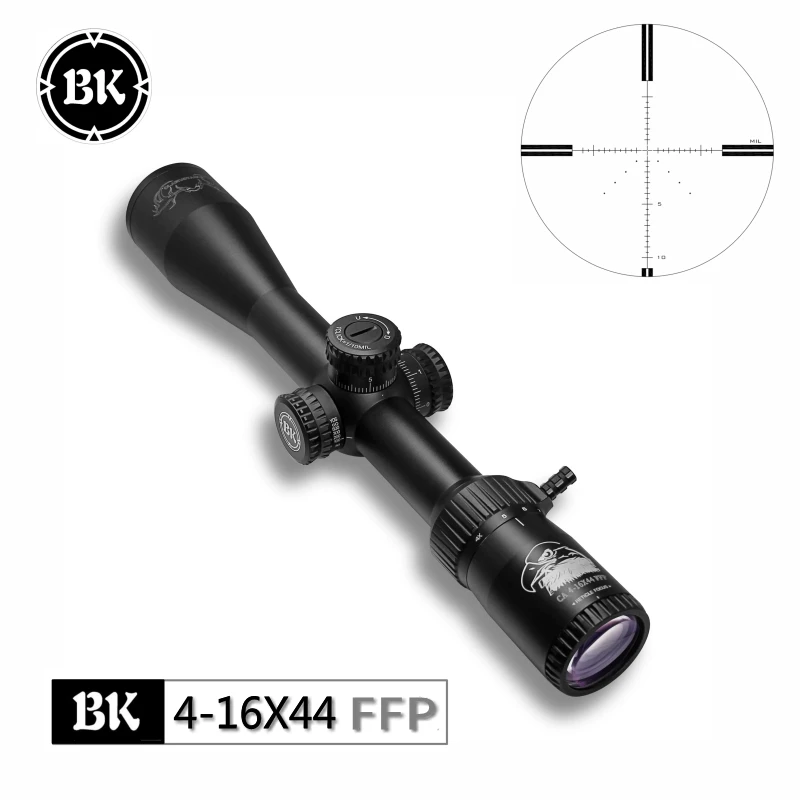 HD 4-16X44 FFP Hunting Scope Tactical Optical Sight Waterproof First Focal Plane Side Parallax Etched Glass