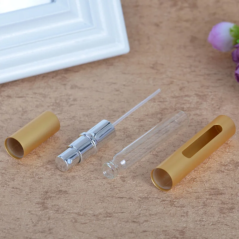 Cosmetic Portable MIni Pocket Perfume Pen 5ml Travel-Sized Spray Atomizer Aluminum Perfume Bottles with Visible Window