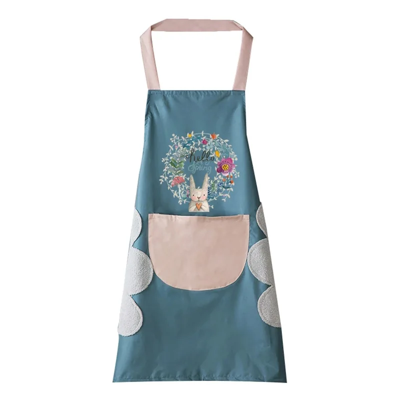 waterproof Korean Cartoon Parent-child Expression Painting Baking Set Aprons with Logo Custom Oxford Cloth Apron