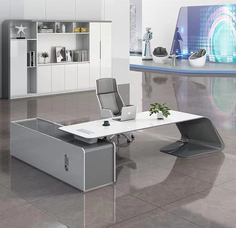 High-end modern CEO Boss Executive Desk Office Computer Table Design Luxury Office Furniture executive L-Shaped Office Desk