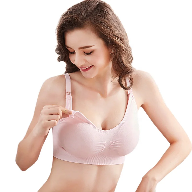 
Hot Selling Seamless Sexy Front Open Padded Breastfeeding Maternity Nursing Bra 