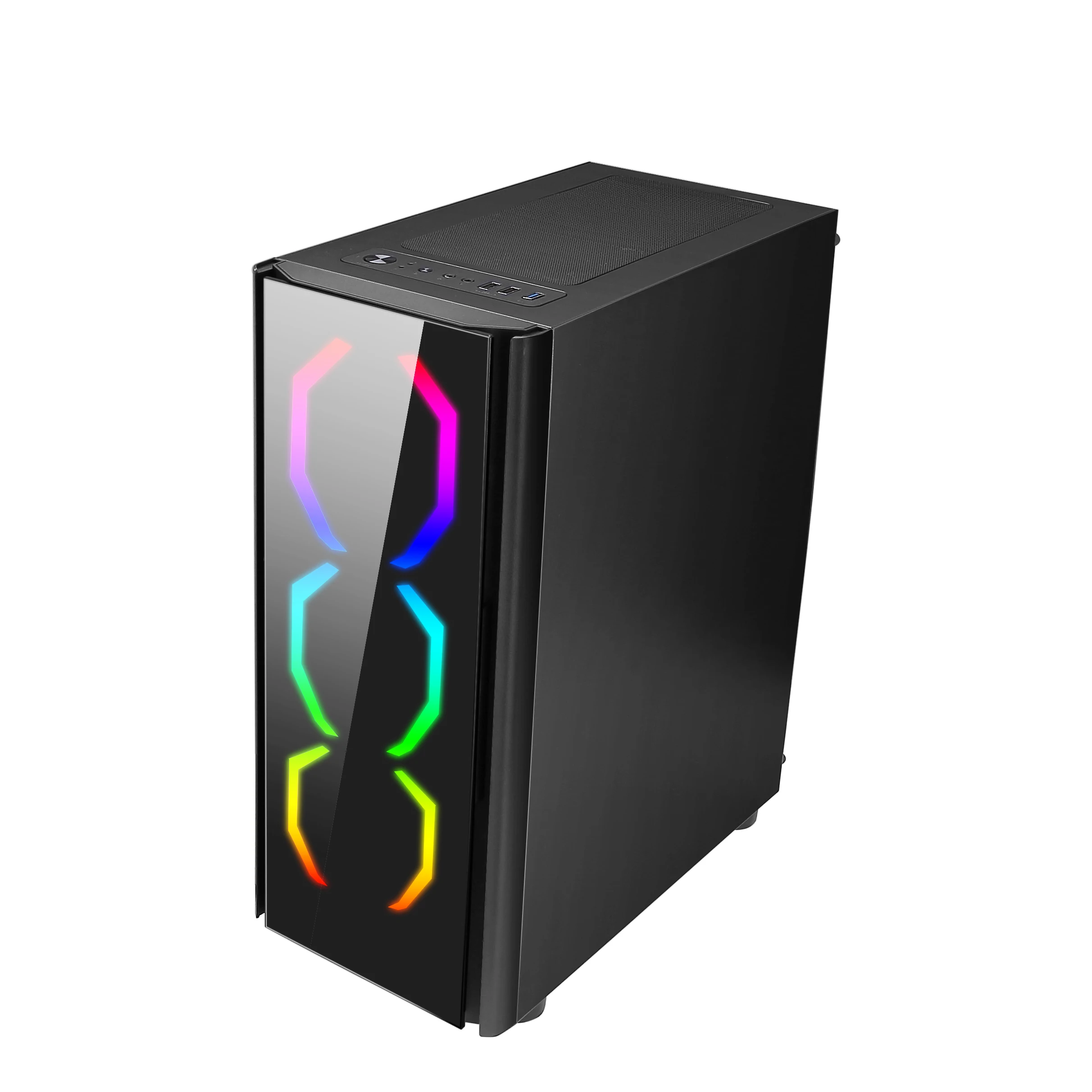  Одно Кольцо RGB вентилятор установленный на закаленного стекла блок питания ATX игровой