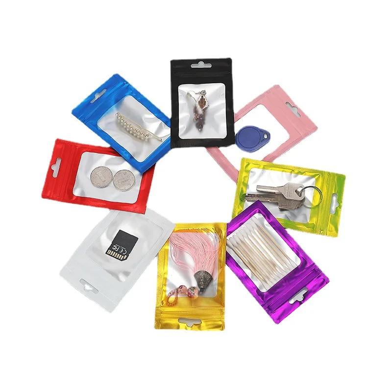 Printing Iridescent Plastic Laser Holographic Zipper Poly Bag Zip Lock Bags