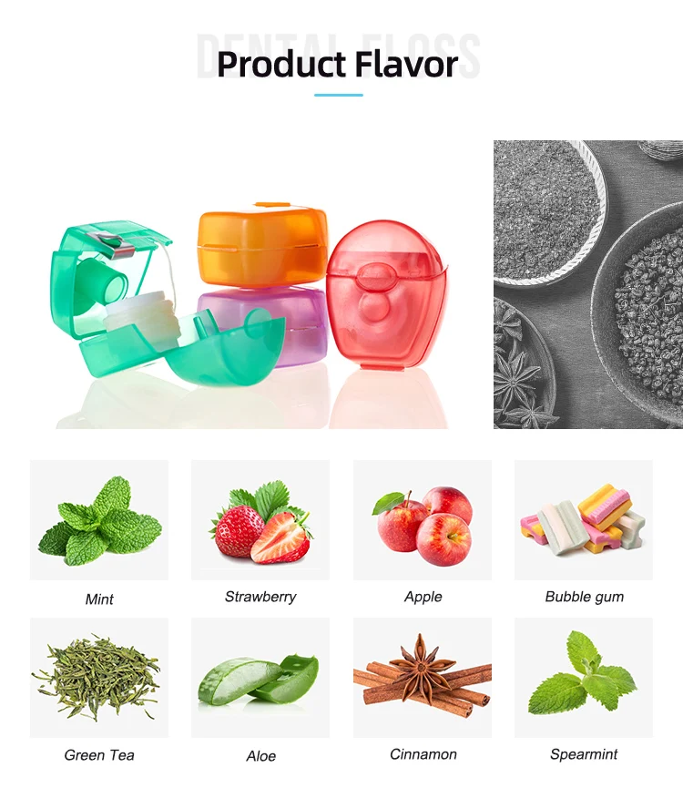 OEM high quality dental floss waxed&mint teeth cleaning product oral care flosser support customization with CE