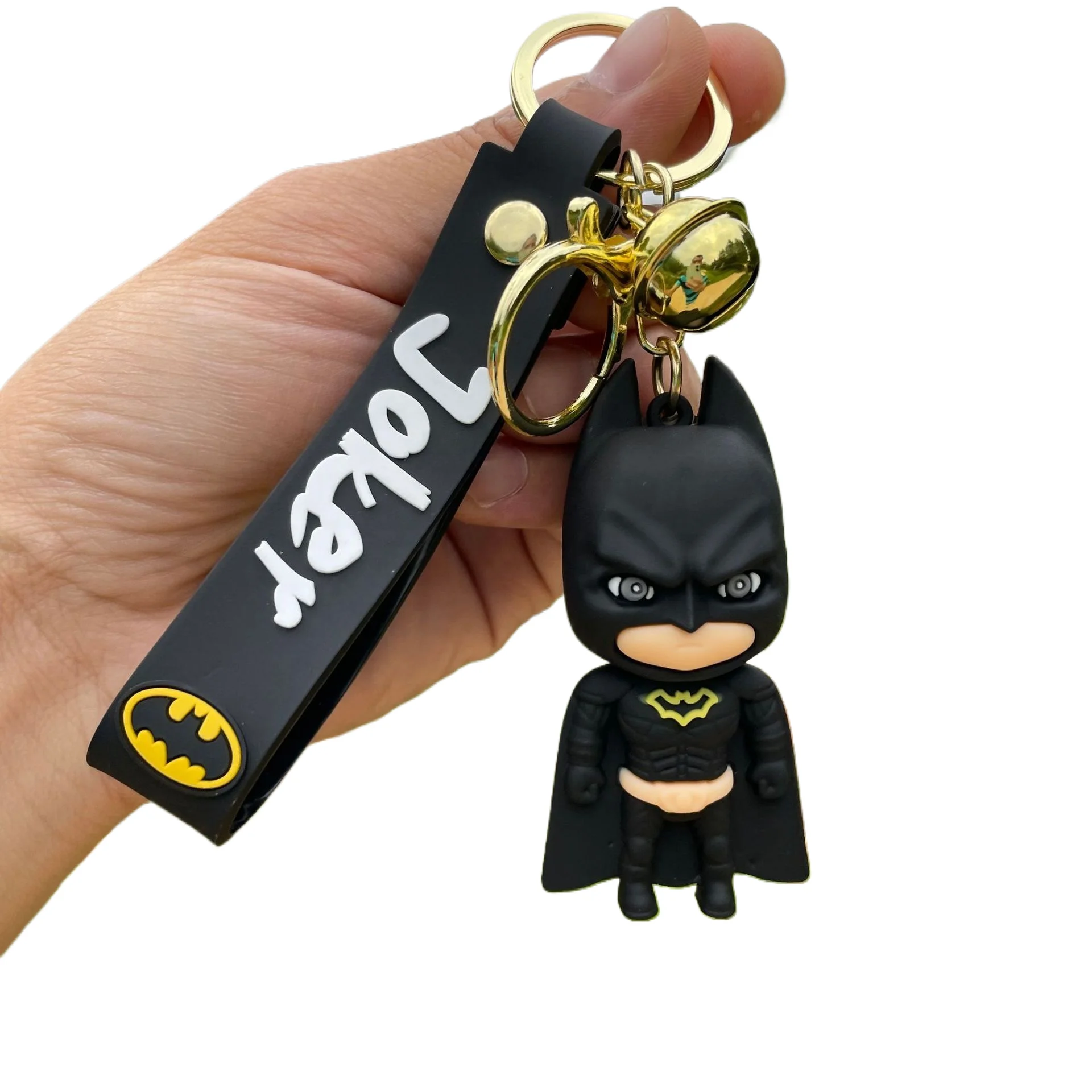 US DC Comics superhero The Dark Knight toy keychain Cartoon Silicone doll small gift pendant Wholesale PVC KeyChains Accessories