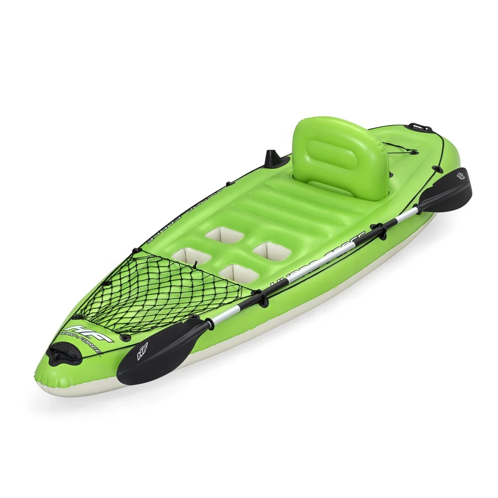 Bestway 65097 Single Seat Koracle  X1 Kayak Inflatable Fishing Canoe Set with carry bag, paddle