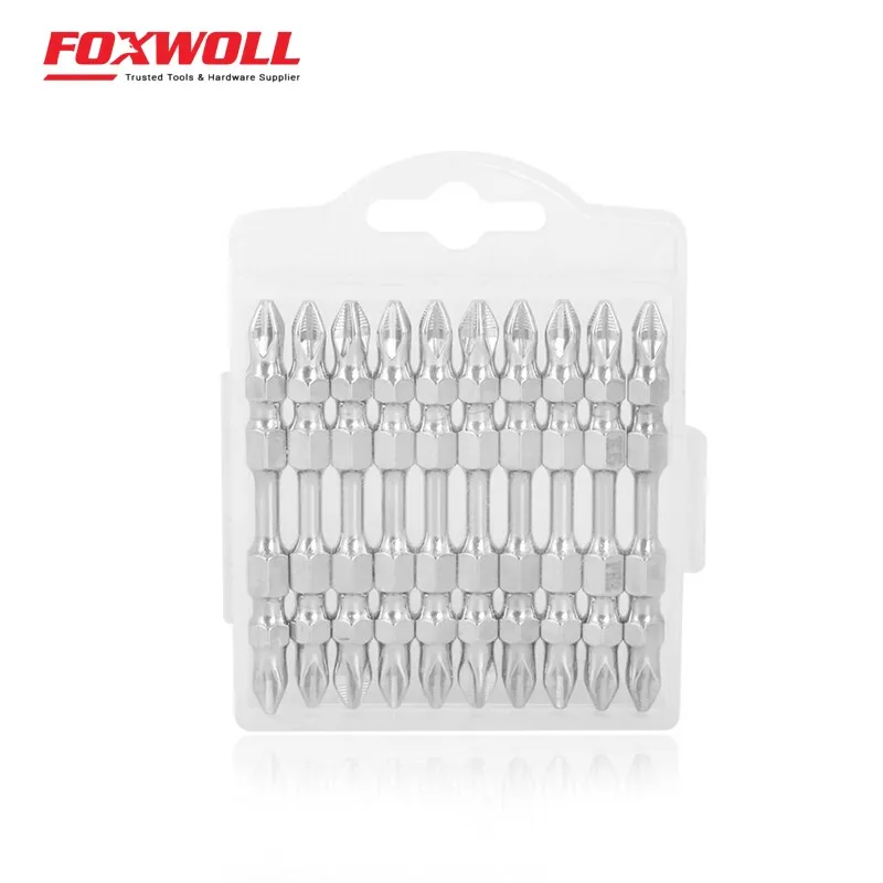 10PCS Non-slip PH2 Double-end Screwdriver Bit Phillips Strong Magnetic Drill Bits