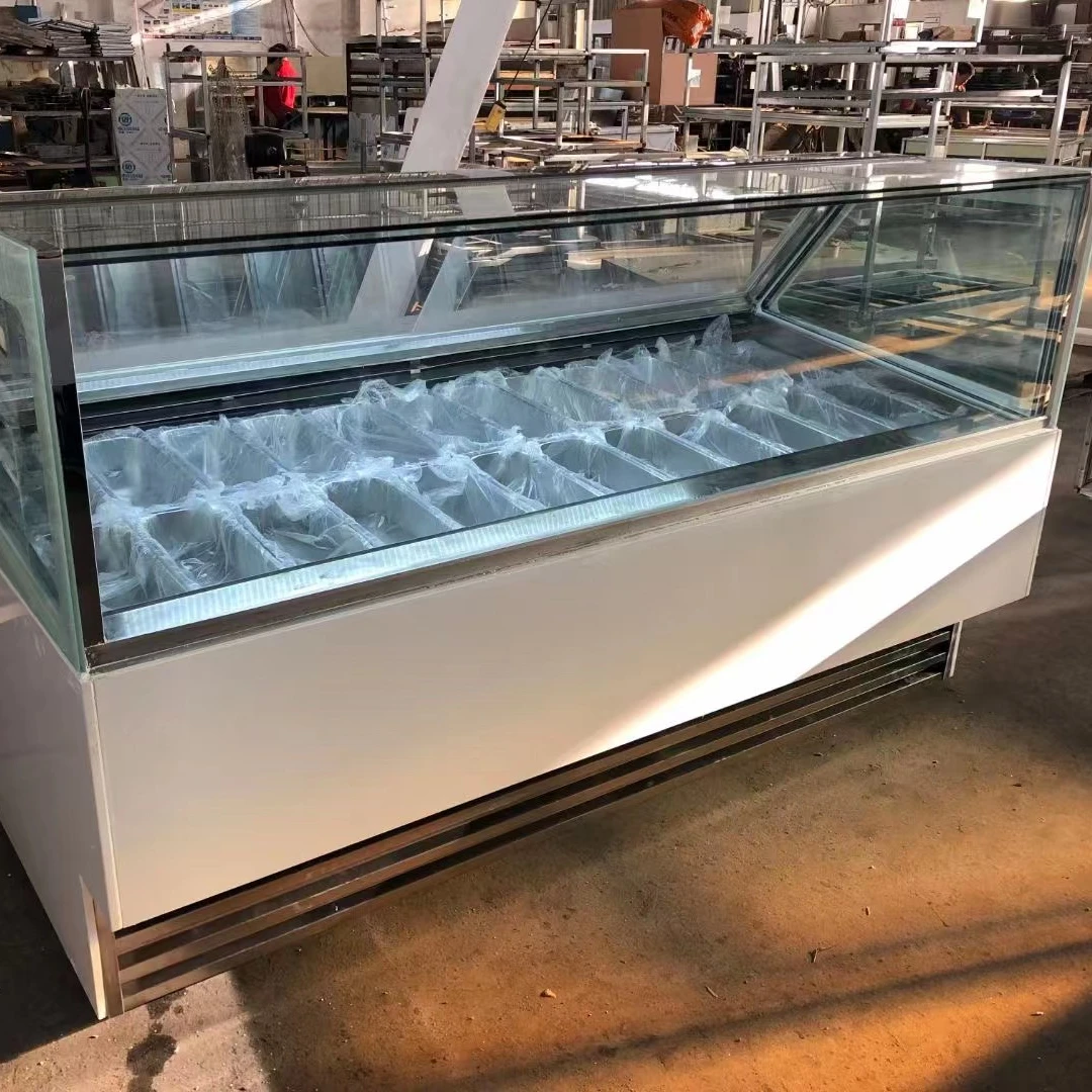 Hot sale ice cream display case freezers price commercial ice cream display cabinet