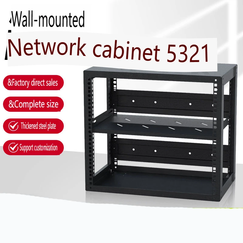 15U Open Frame Rack for Servers & AV Gear Wall Mountable Design Holds All Your Networking IT Equipment AV Gear Router Modem