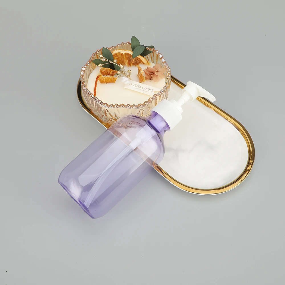 Custom 16oz 8oz Hand Gel Pump Bottle Lotion Bottle with Screw Cap for Cosmetics & Liquids Soaps Medicine Packaging