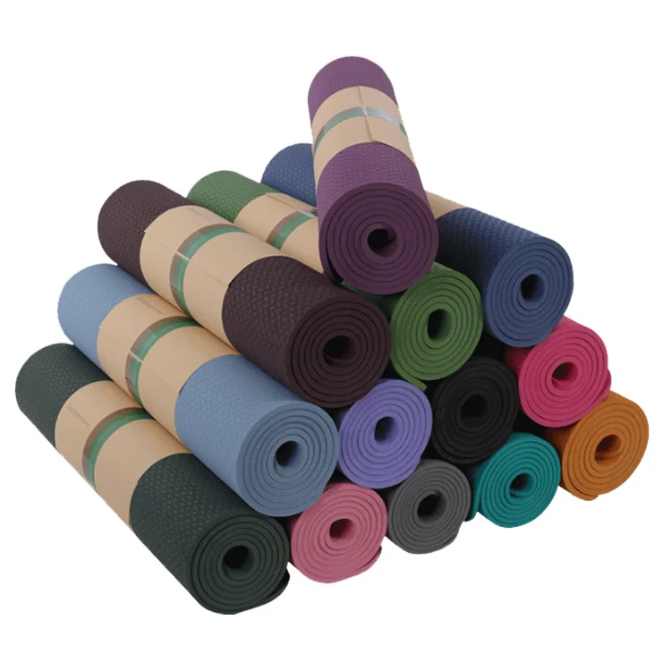 8mm Yoga Mat Eco Friendly Custom Home Gym Fitness TPE Non Slip Yoga Mat With Custom Logo
