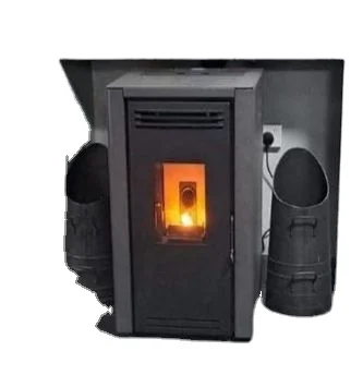 Fireplace Pellet Stoves for Houses Freestanding Real Fire Burning Wood Black Eco-friendly Steel Modern Fire Place Heater 1 Set