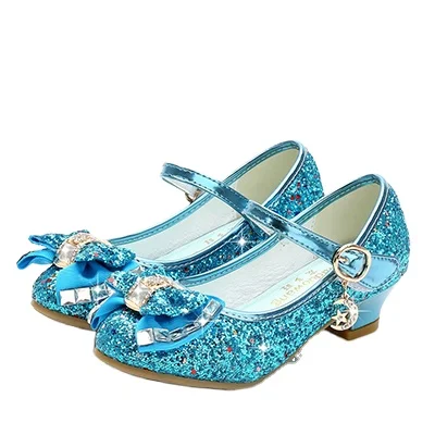 Princess heel shoes for kids high heel shoes for girls child sandals girls shoes Butterfly Knot children sandals
