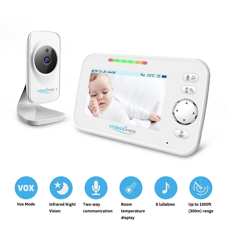 Беспроводная цифровая смарт-видеокамера Videotimes HB43, 4,3 дюйма, детский телефон, Радионяня