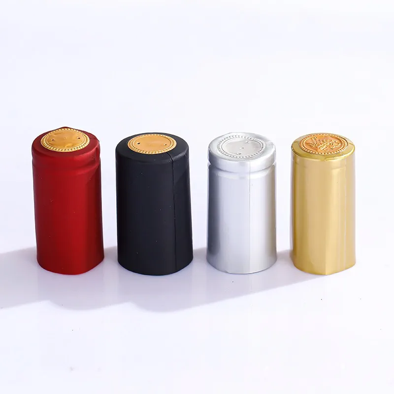 Custom Pvc Plastic Heat Shrink Capsules Lid White Matte Black Polylaminate Shrink Capsule For Wine Bottle