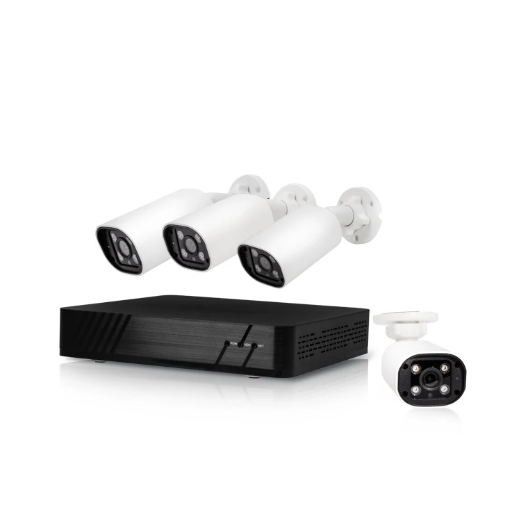 PoE Nvr Kit PoE Nvr 8 Channel Camera Set Kit 5Mp Security Face Detection CCTV Multi Camera System With Nvr Storage IP68