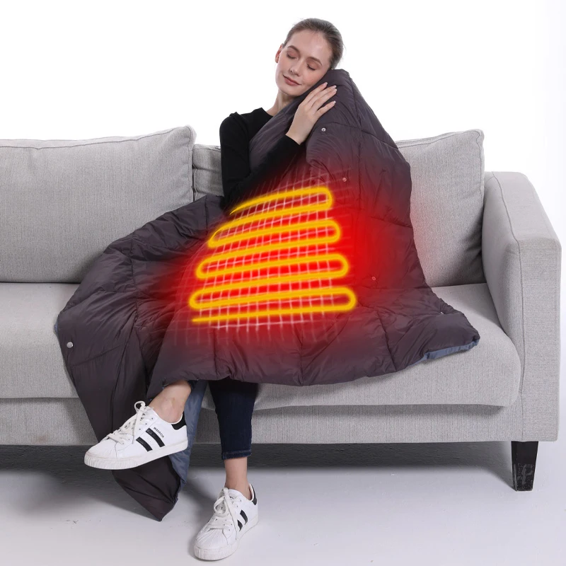Large size electric blanket Far infrared heating can be worn and covered outdoor USB hot compress electric blanket