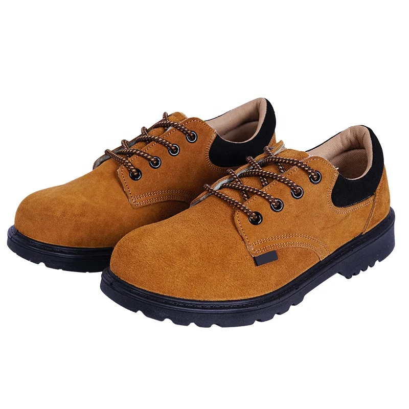 Custom Suede Steel Toe Industrial Safety Shoes Non-slip Anti-puncture Work Boots Construction Shoes