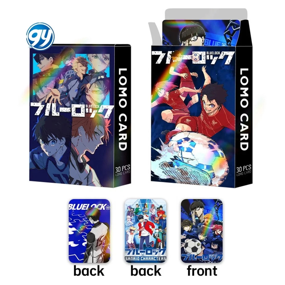 30pc/box blue lock anime Lomo Cards Isagi Yoichi Chigiri Hyoma Rin Itoshi Mikage double-sided Postcards bookmark greeting card