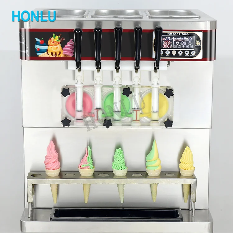 Stainless Steel manual  Frozen Yogurt refrigeration machine CE industrial ice cream machinet
