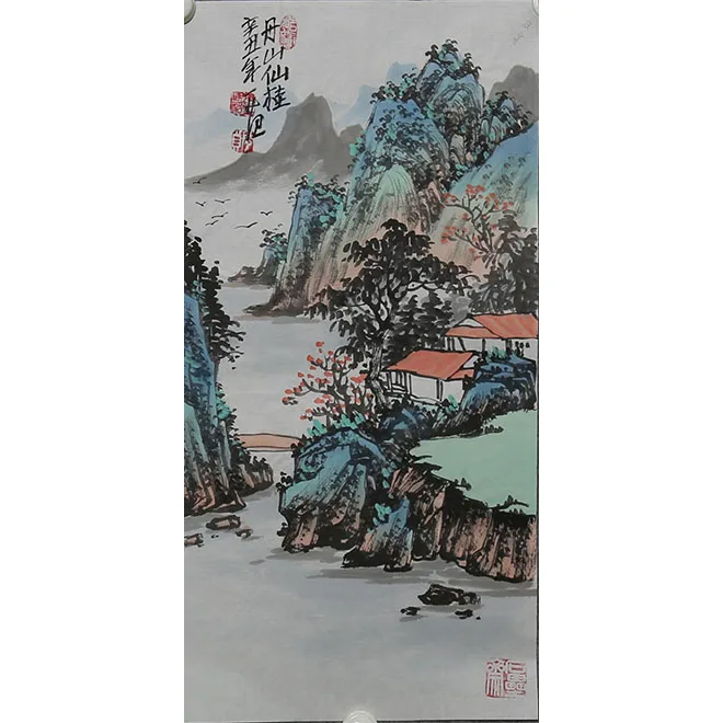 New Chinese Zen style ink wash hotel decoration painting living room sofa background wall mural painting