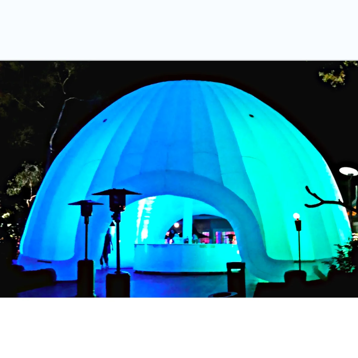 Commercial White Inflatable Air Dome For Party Event Inflatable Dome Tent LED Lighting Inflatable Igloo Dome