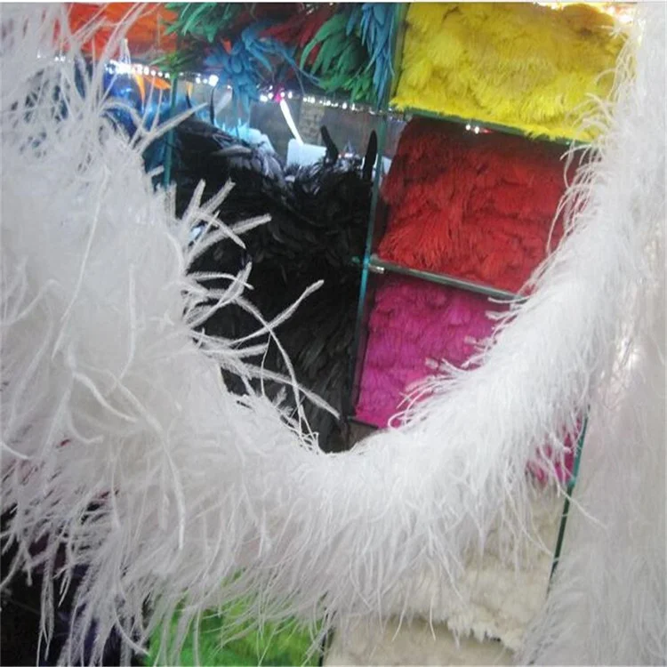 High quality white ostrich feather boas For clothing