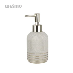 High quality sand and gravel + gold-painted household goods bathroom accessories liquid bottle