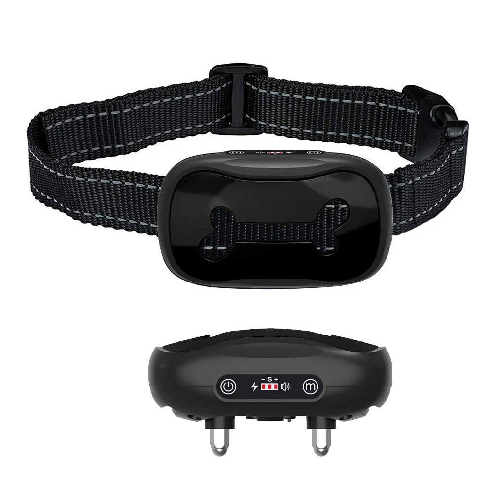 Factory price smart sensor automatic training stop barking rechargeable vibration no shock dog anti bark collar