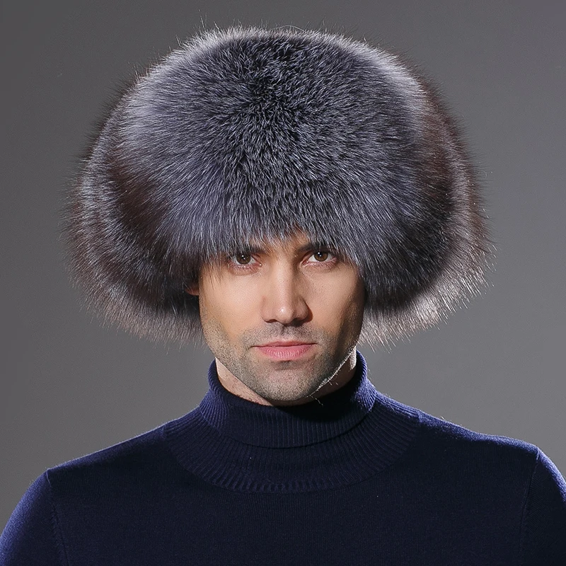 Custom Winter Earflap Hat Men Real Fur Trapper Hats Russia Ushanka Bomber Cap Protect Ear Warm Enough Raccoon Fur Trooper Hat