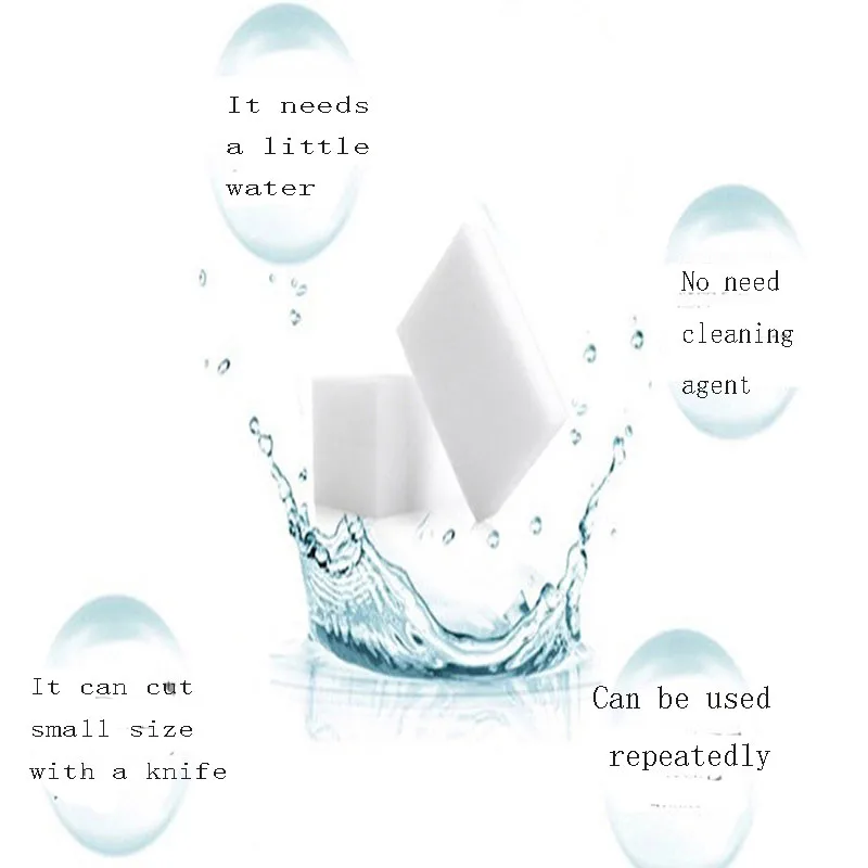 Magic Sponge Eraser 100 Pack Premium Melamine Foam Cleaning Pads Non-Scratch Scrub Sponges  Cleaning Kitchen Dish Sponges