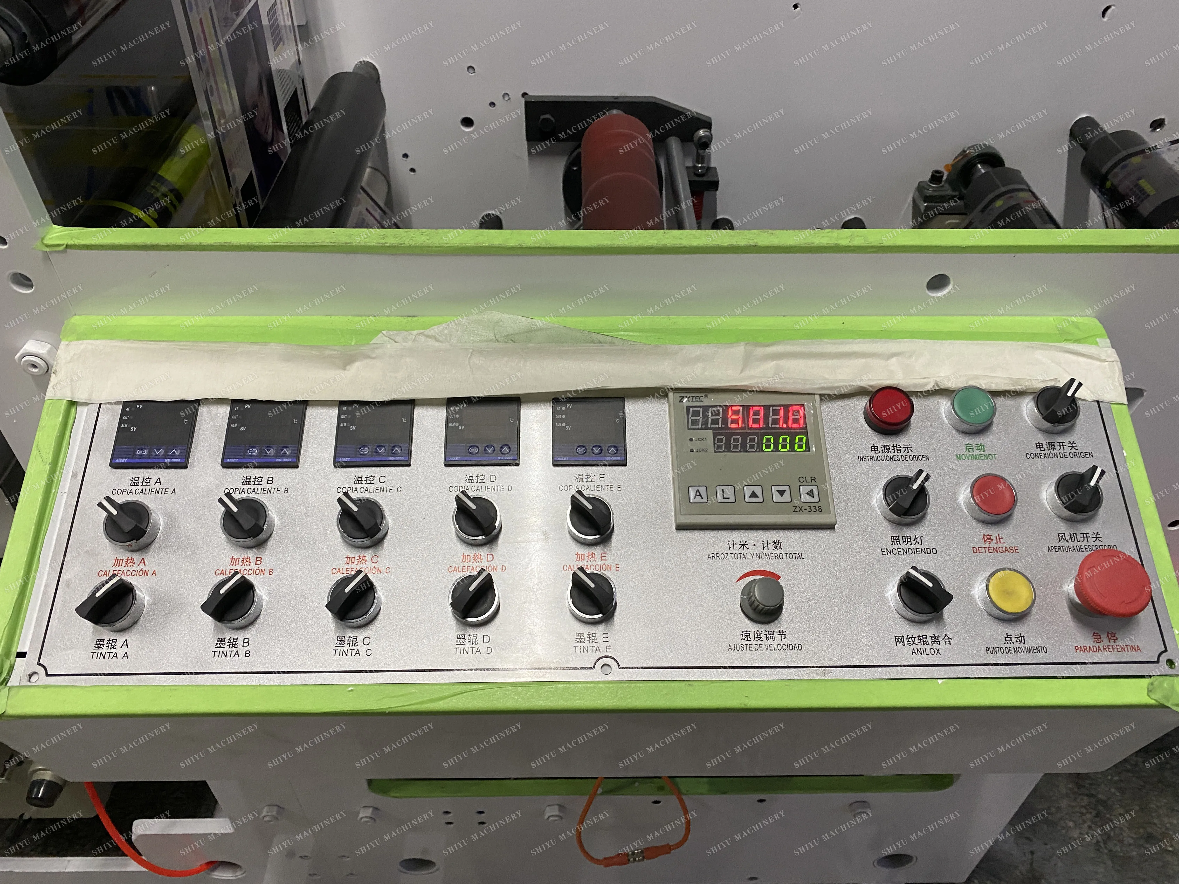 high speed Printer Slotter Die-cutter 6 Color paper label Flexo Printing machine with Die Cutting