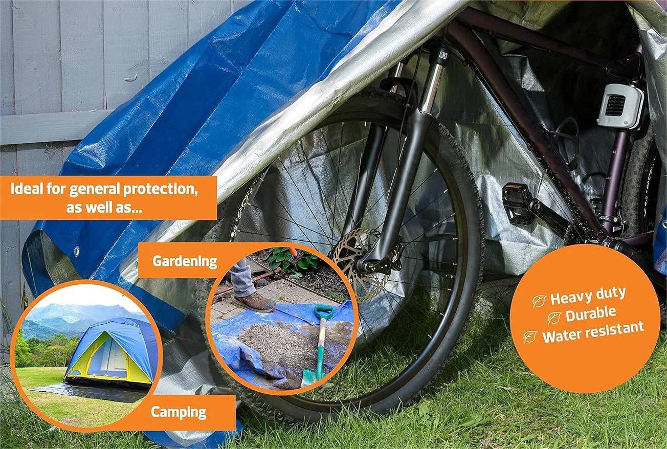 Linyi PE Tarpaulin Large Emergency Tent Lightweight Compact Rescue Shelter PE Foil Survival Tent for Camping Hiking Outdoor