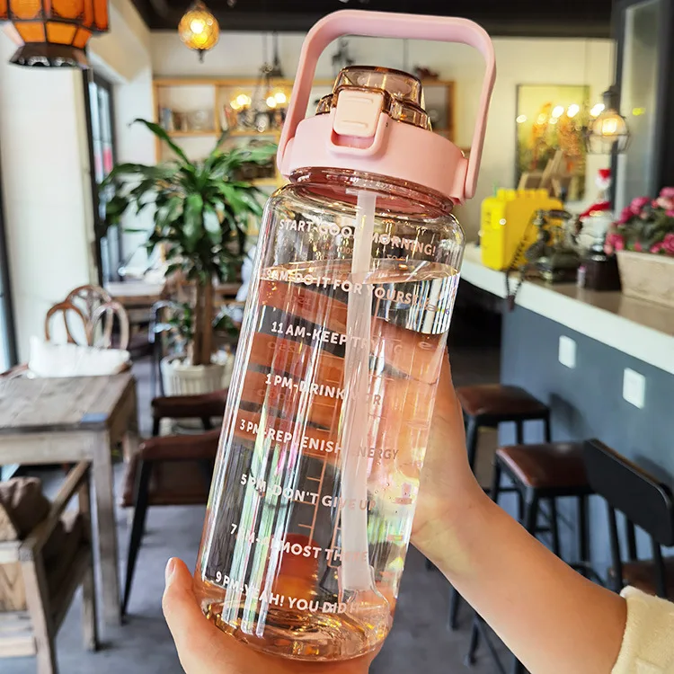 Doyoung Private Label Sustainable Reusable Portable Transparent Traveling Workout 2.2l Water Bottle for Sport