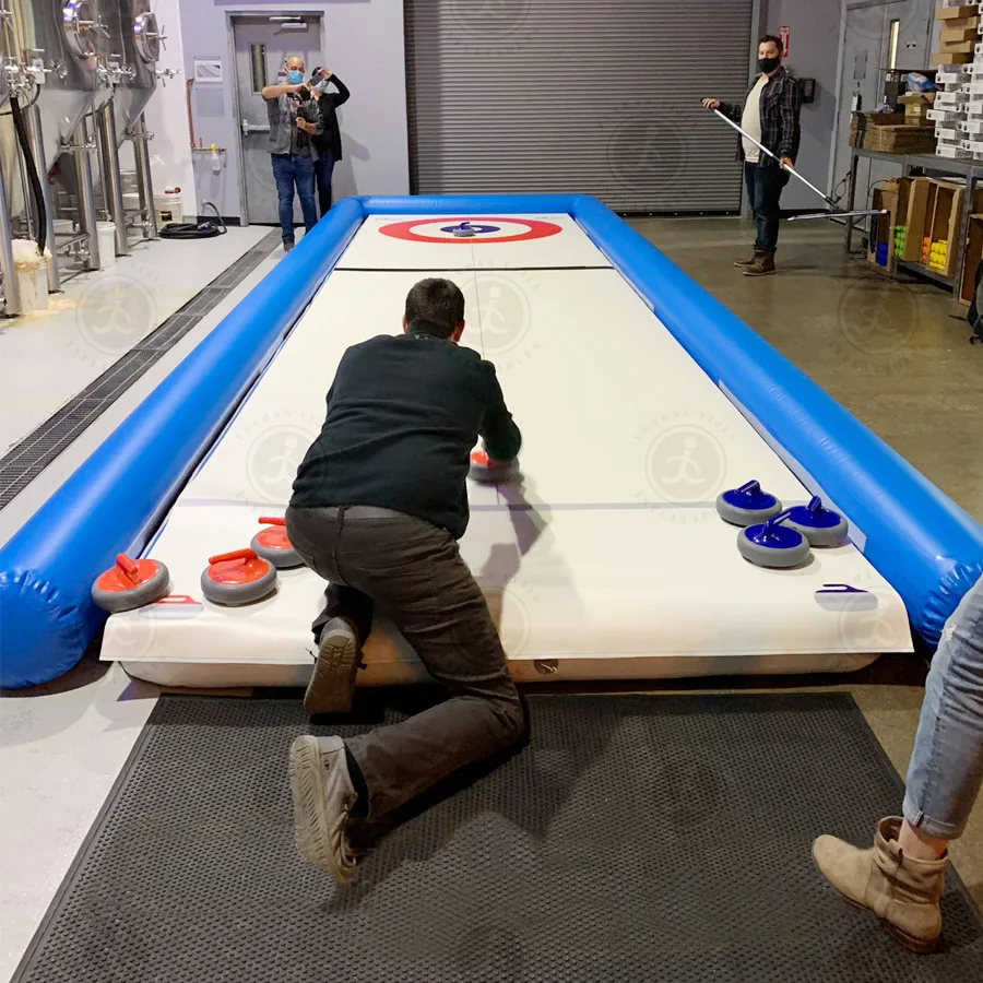 Inflatable Kiddie Ice Rink Super Quality Synthetic Ice Scaring Rink Backyard Ice Hockey Rink