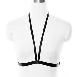 BODY HARNESS Sexy Bondage Lingerie Set Black Halter Harajuku Elastic Women Harness Goth Rave Fetish Pole Dance Dress