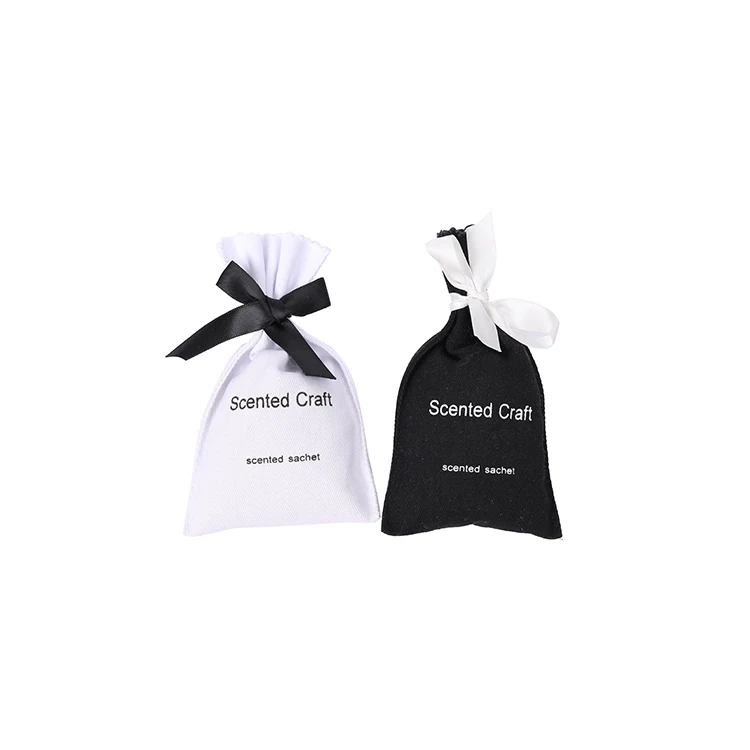 Natural Aroma Beads Scented Sachet Bag Customized Natural Linen Fabric Sack With Ribbon Drawstring