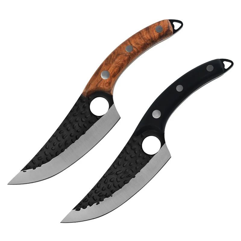 Meat Cleaver Knife with Sheath Hand Forged Boning Butcher Knives High Carbon Steel Fillet Vegetable Camping BBQ Chef Knives