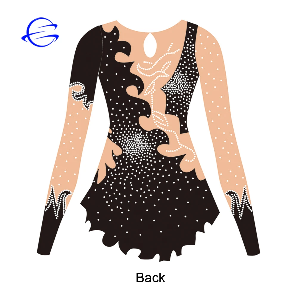 Custom Sports Apparel Competition Leotards for Rhythmic Gymnastics Figure Skating Dress
