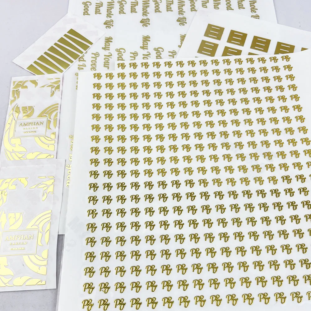 Waterproof  Transfer Nickel Label Hight Quality Label Private Custom  Nickel 3D Gold Transfer  Sticker Label
