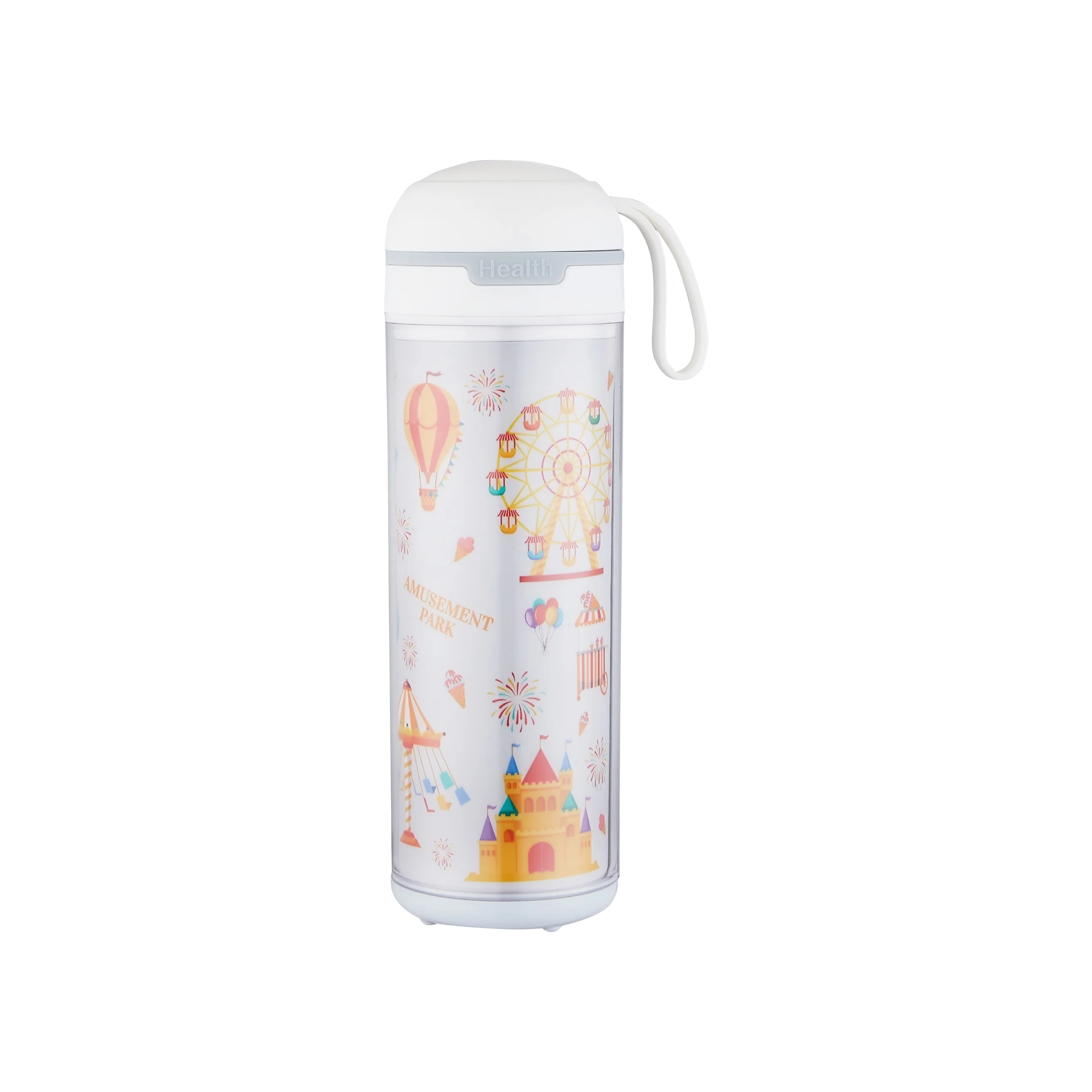 350ML eco mug with flash layer double wall BPA free bottles plastic christmas mugs gift