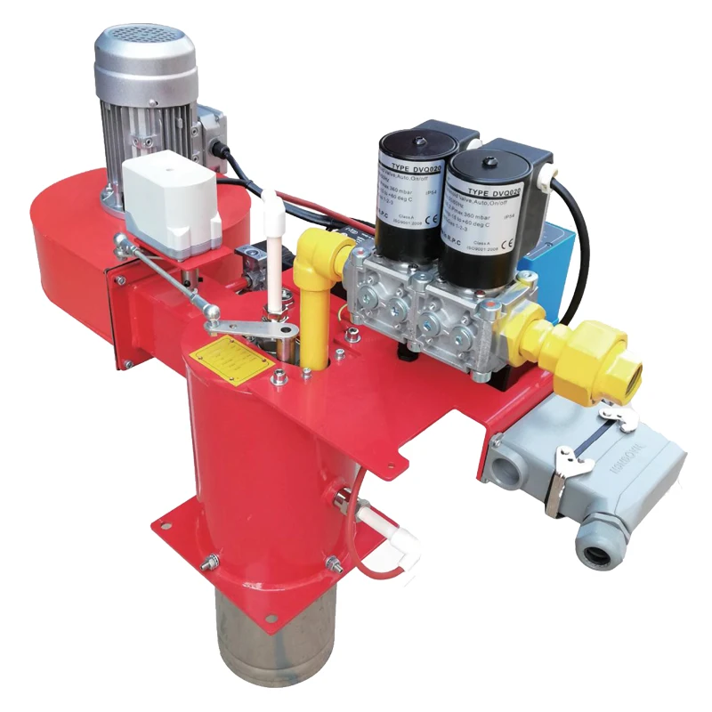 Monoblock packaged low temperature natural gas burners for drying and heat setting stenter