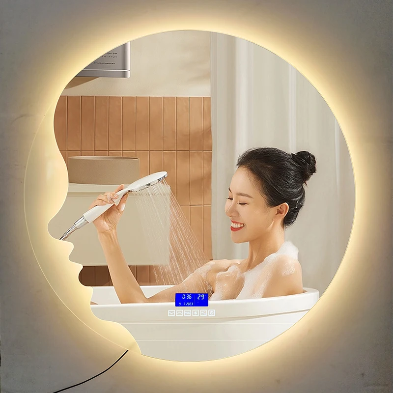 Fullkenlight android led bathroom touch screen smart mirror led bathroom mirrors with light for vanity