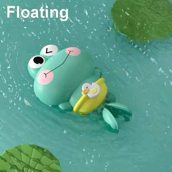 Newly Designed Cute Spring Frog Bathtub Floating Water Toy Baby Bath And Bathing Game