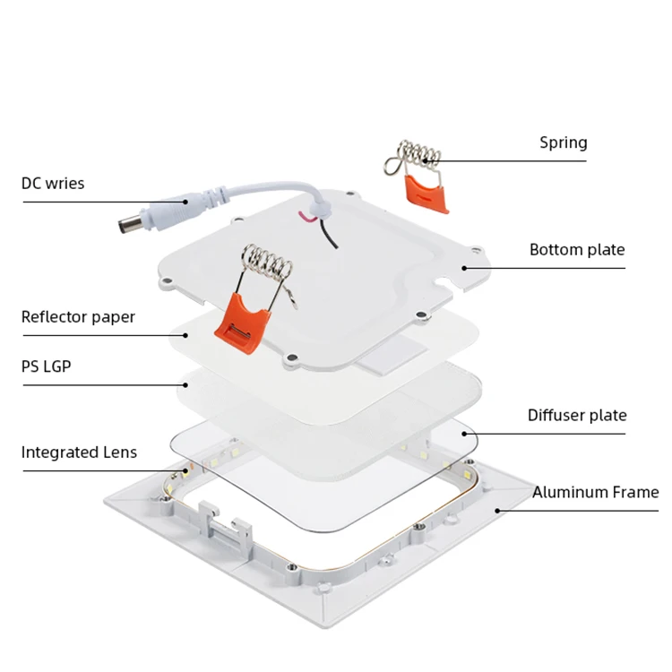 Aluminum frame Living Room lamp Recessed Mounted 4 inch 9w slim round led pot light panel lights led ceiling