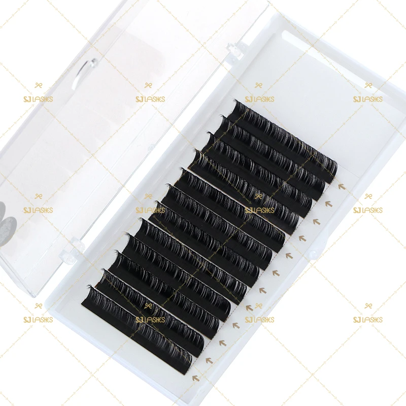 Premium Quality Matte Black Lash Trays Handmade Soft Korea PBT Material 0.07mm Thickness Private Label Extension