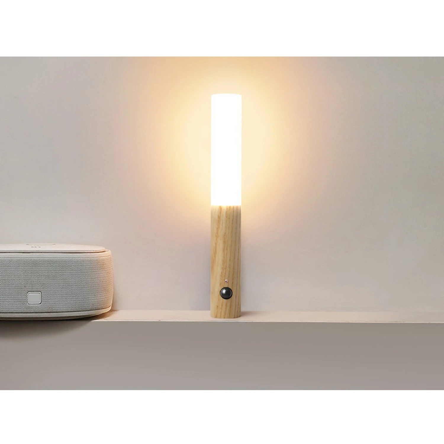 2024 New Arrival Amazon Best Seller Shopify Trending Product Solid Wood Rechargeable Motion Sensor LED Decor Night Lamp